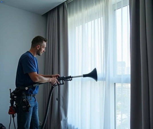 Professional curtain stain removal process equipment Matty Curtain Cleaning coniston-nsw