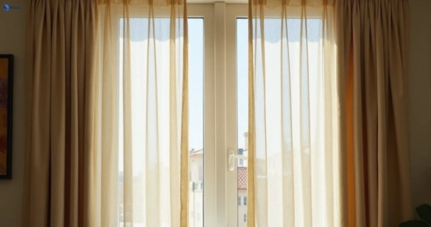 Dull dusty drapes in coniston-nsw before professional cleaning